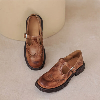 VELDA | Élégantes Mary Janes en cuir