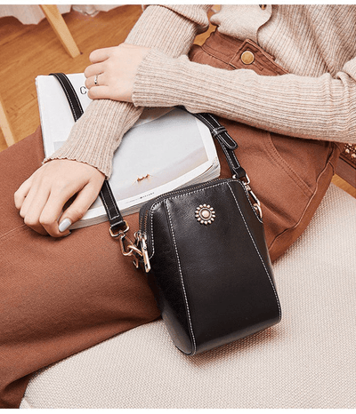 Valeria Sac Bandoulière™ – Élégance rétro en cuir véritable