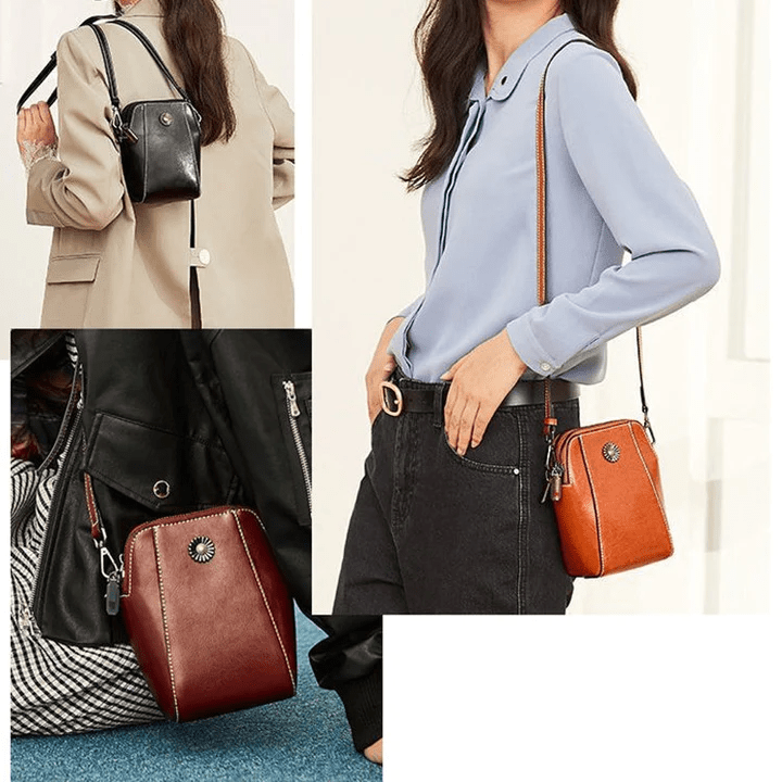 Valeria Sac Bandoulière™ – Élégance rétro en cuir véritable