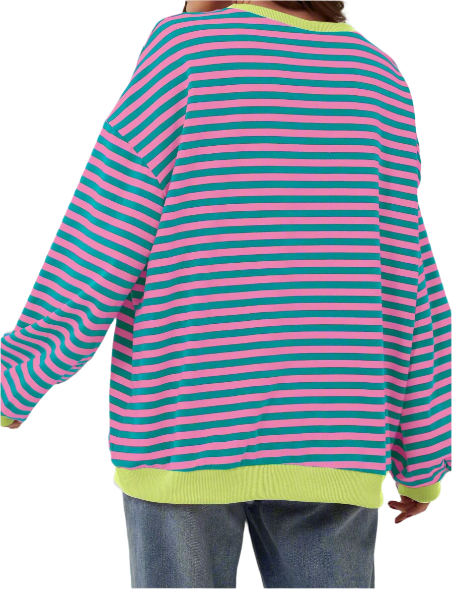 ALISA | Sweat-shirt oversize rayé