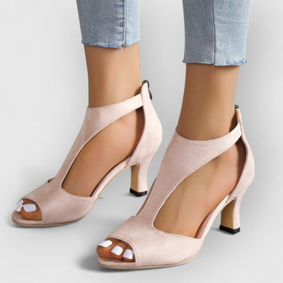 Nessa | Sandales confort avec talon et découpes