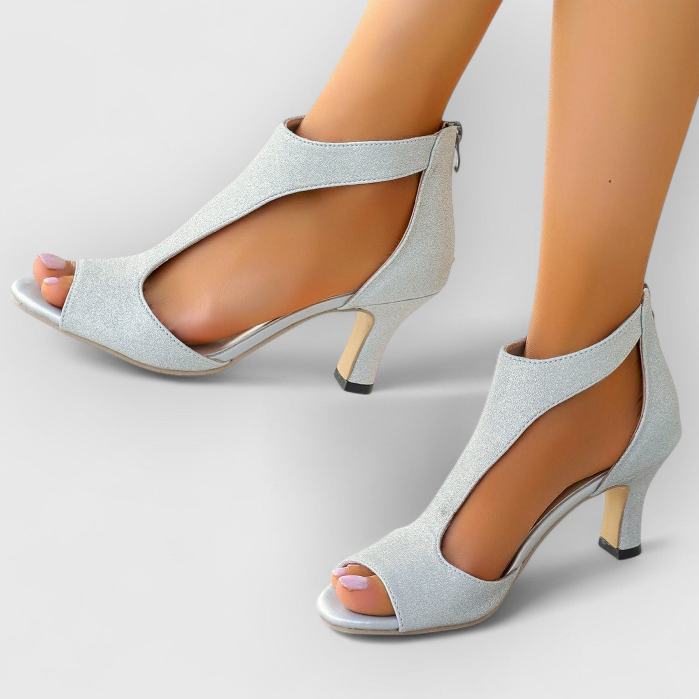 Nessa | Sandales confort avec talon et découpes