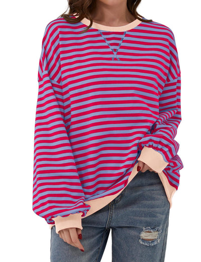 ALISA | Sweat-shirt oversize rayé