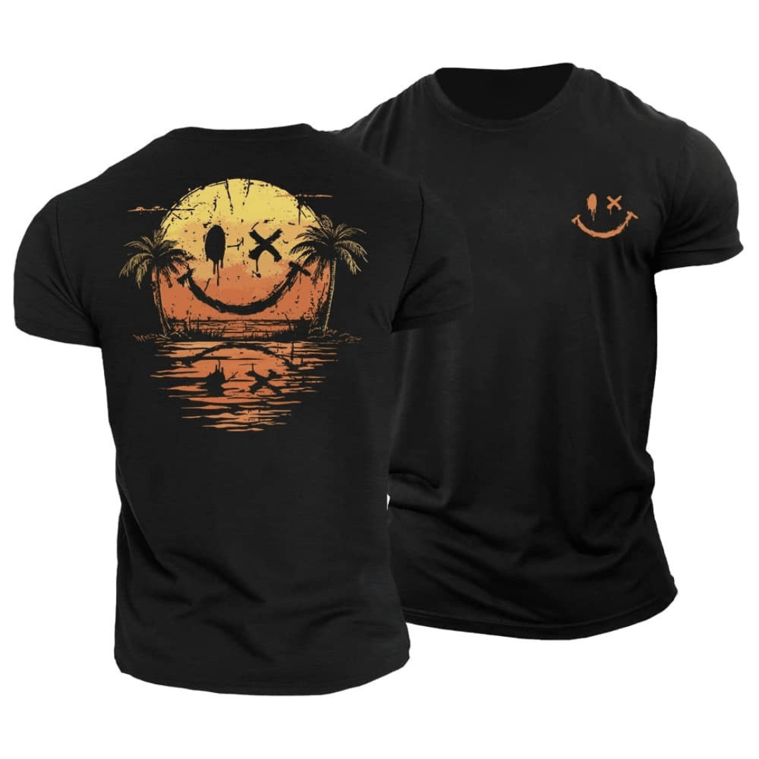 T-shirt smiley ensoleillé – parfait pour la plage