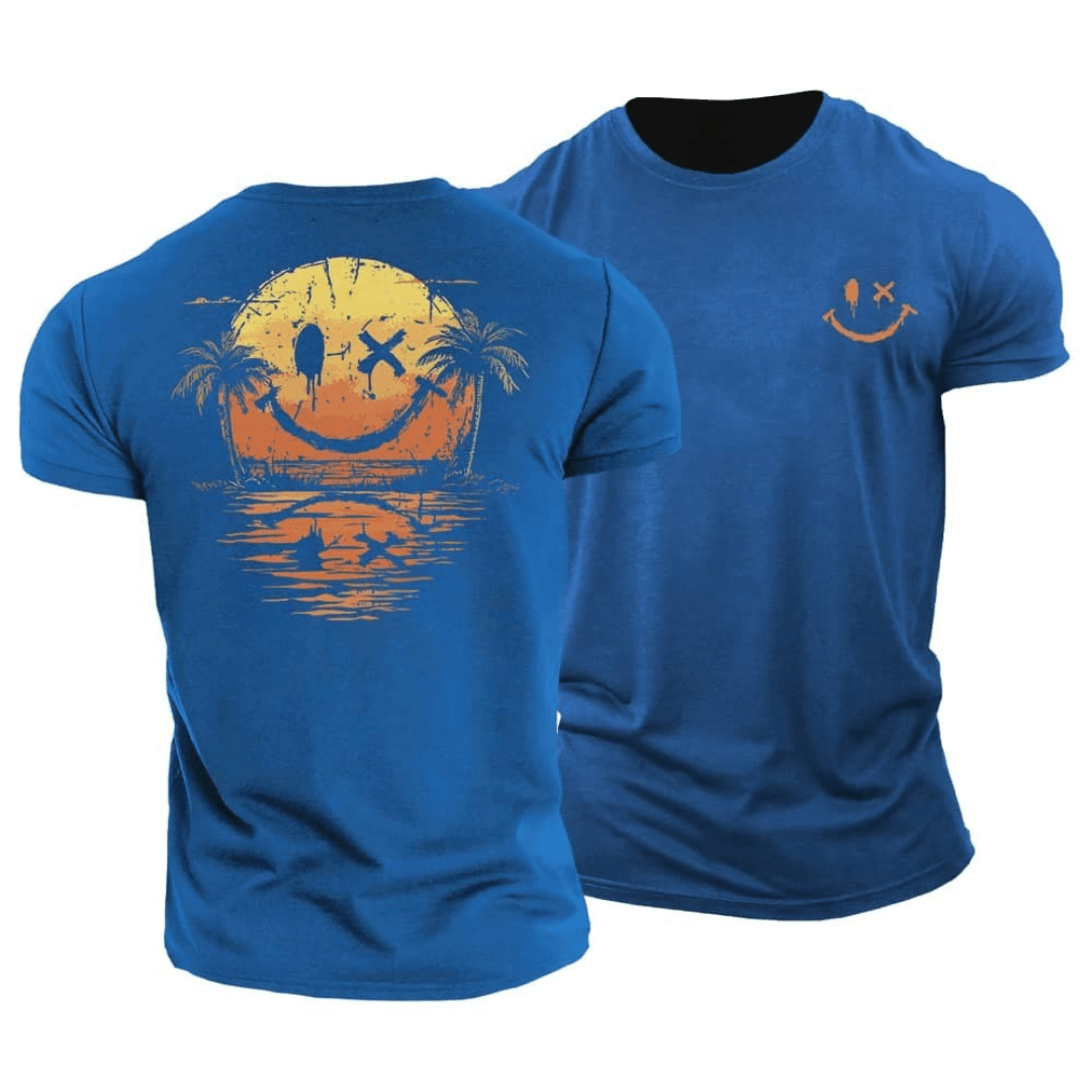 T-shirt smiley ensoleillé – parfait pour la plage