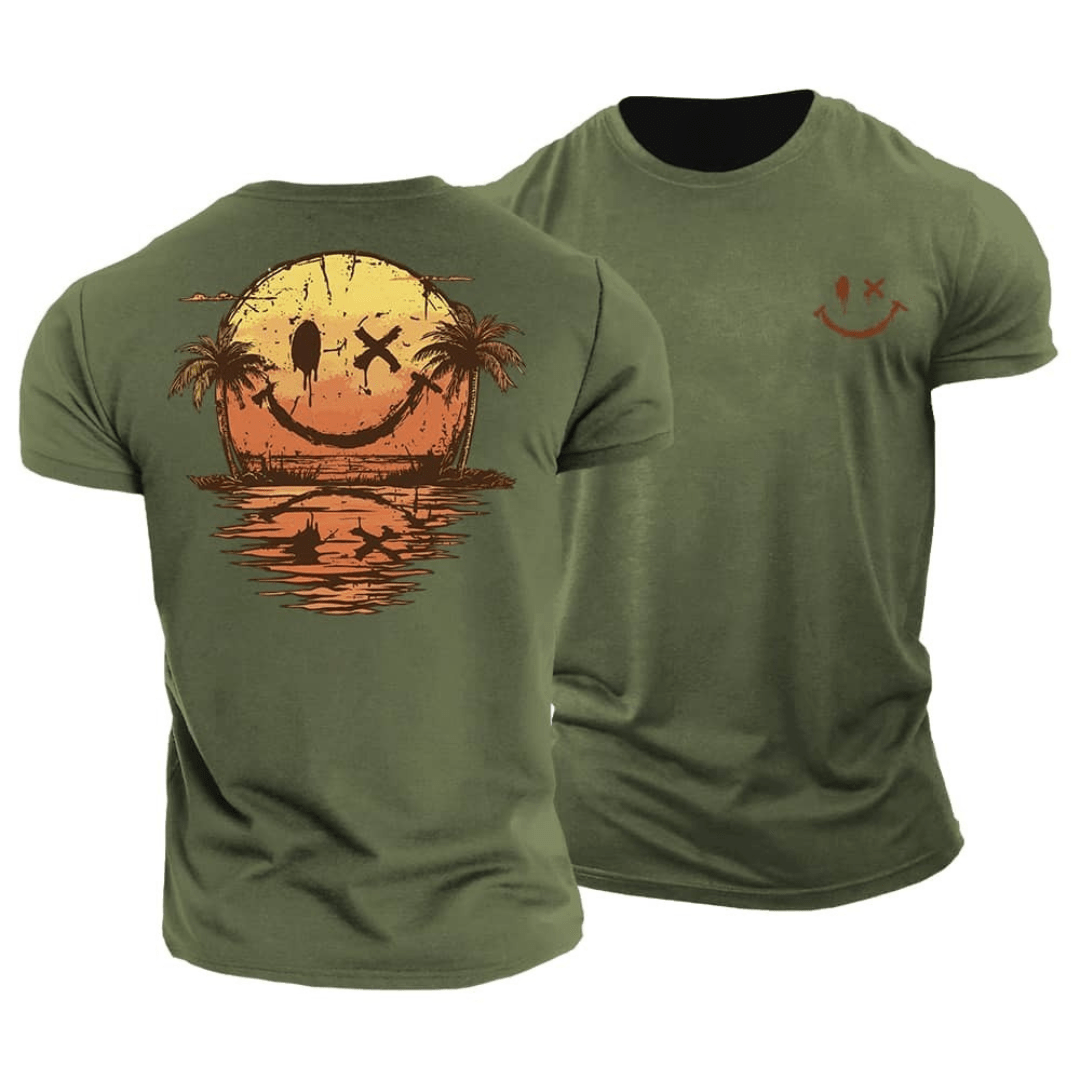 T-shirt smiley ensoleillé – parfait pour la plage