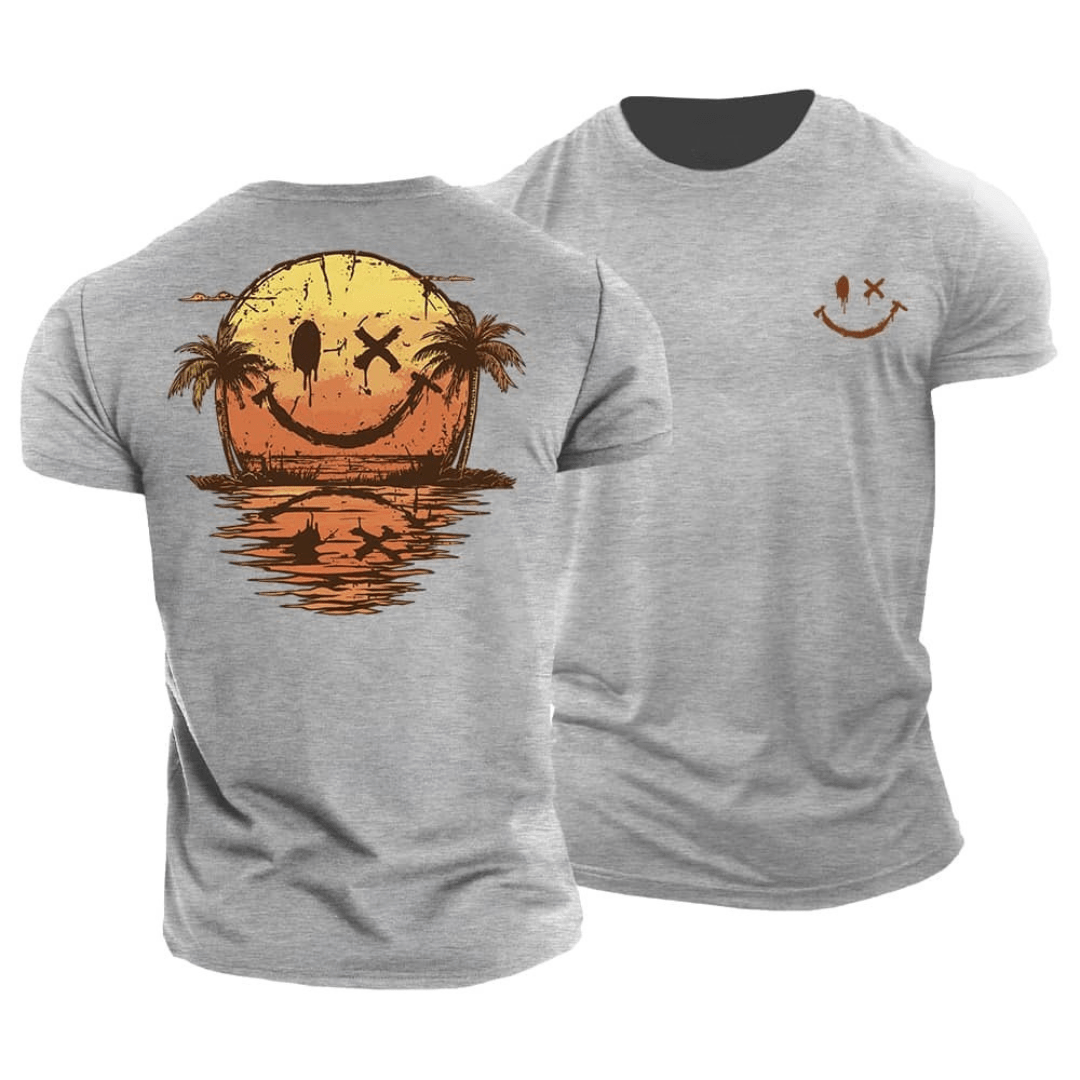 T-shirt smiley ensoleillé – parfait pour la plage