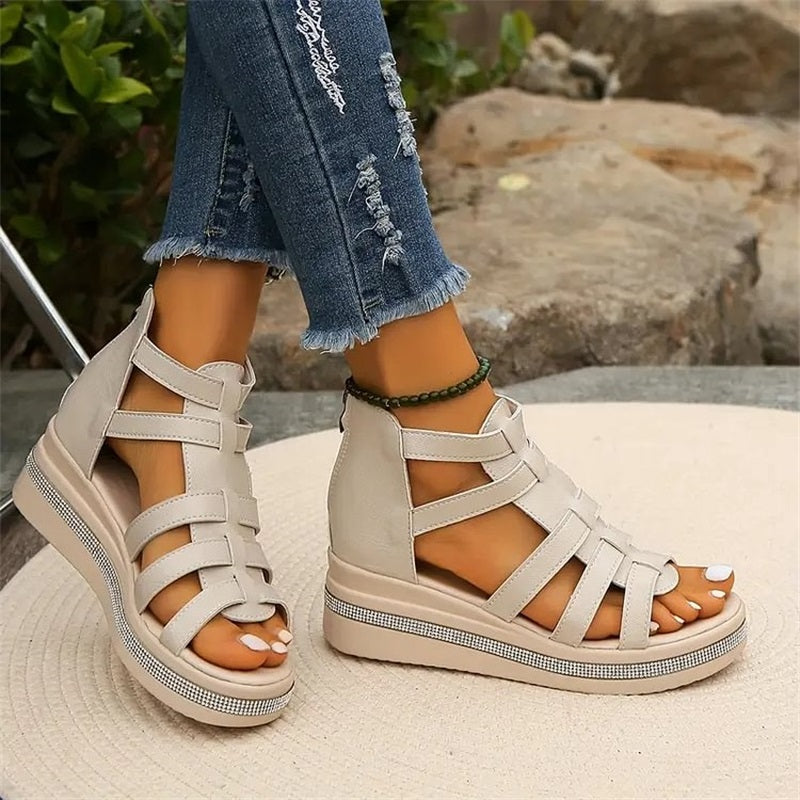 Olivia – Sandales compensées élégantes