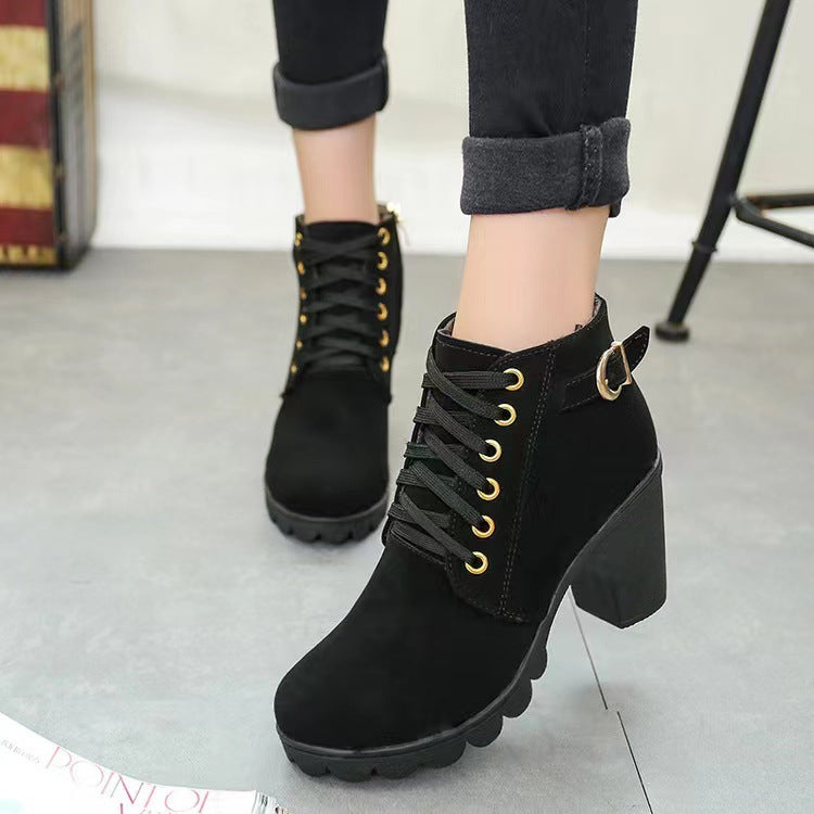 ⏳-50% pour temps limité⏰Bottes Femme à Talon Block Semelle Épaisse💥