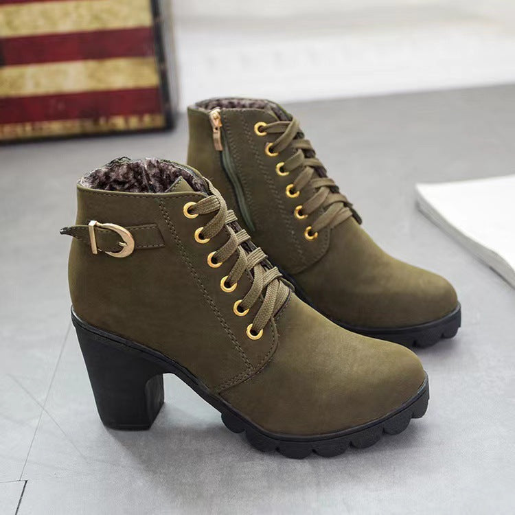 ⏳-50% pour temps limité⏰Bottes Femme à Talon Block Semelle Épaisse💥