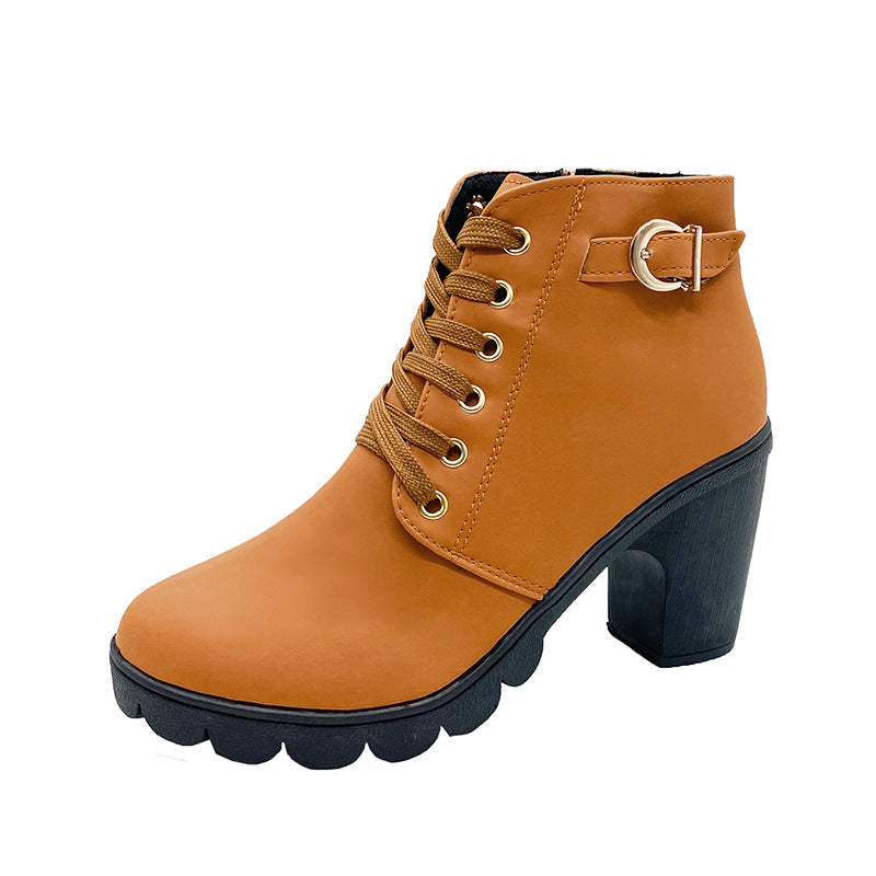 ⏳-50% pour temps limité⏰Bottes Femme à Talon Block Semelle Épaisse💥