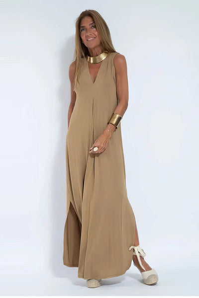 ELISE | Robe Longue Élégante avec Gilet Assorti Offert